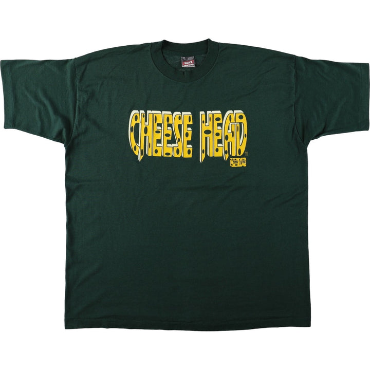 90'S Fruit of the Loom Best Printed T-shirt, Made in USA, Men's XXL, Vintage cotton green type Vintage Second Hand