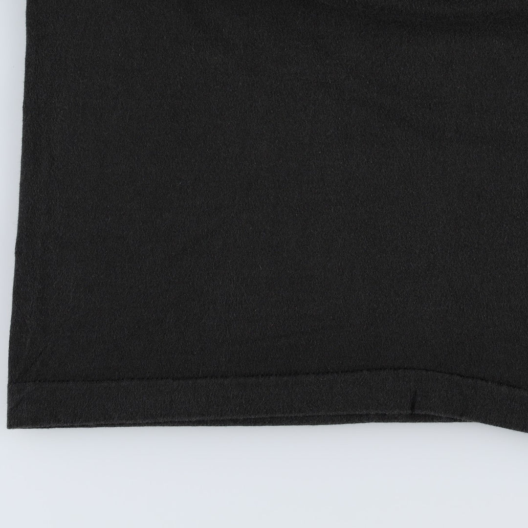 90'S Fruit of the Loom printed T-shirt, made in the USA, men's size L, vintage cotton black type Vintage Second Hand