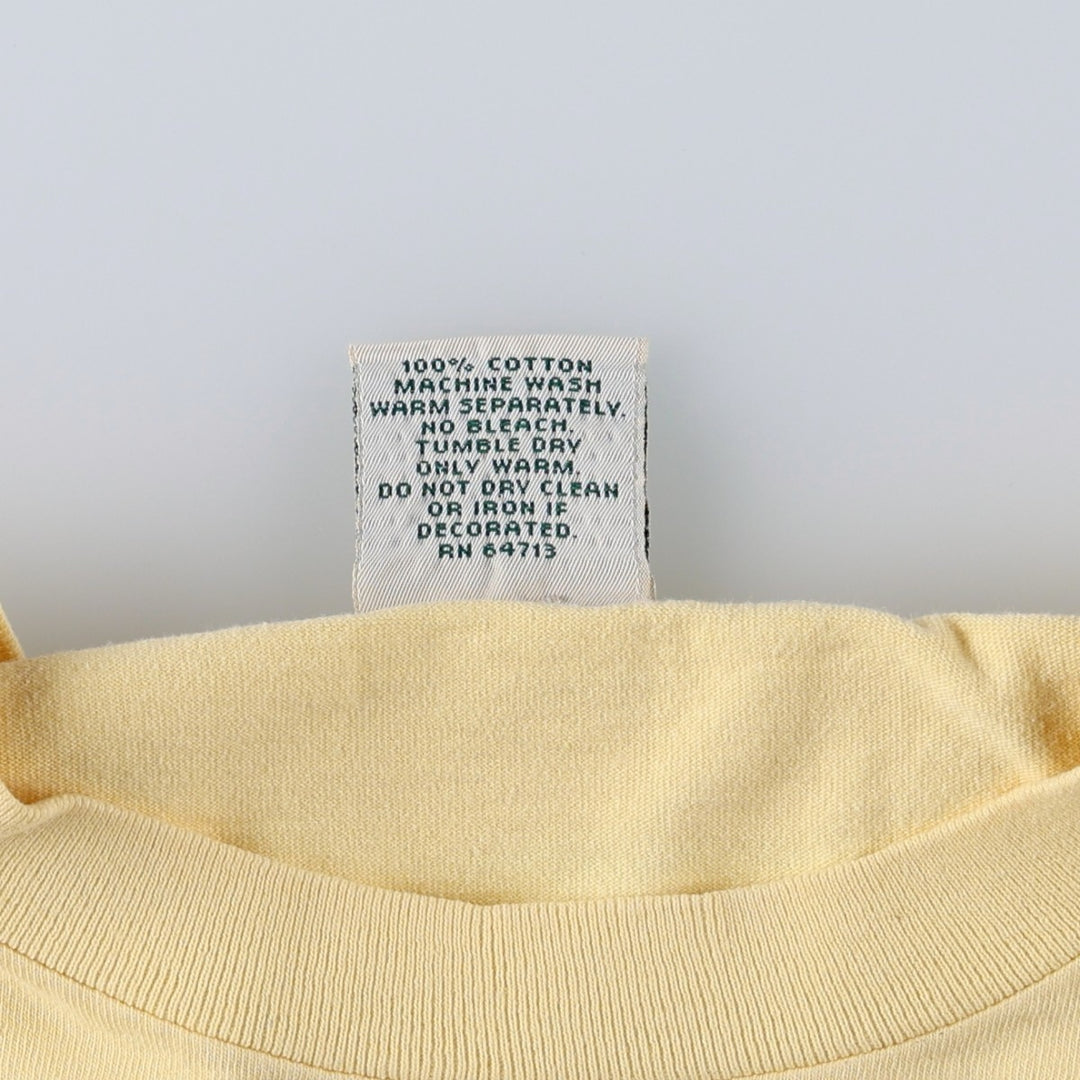 80s-90'S FIELD & STREAM Print T-Shirt, Made in USA, Men's XL equivalent, Vintage cotton yellow type Vintage Second Hand