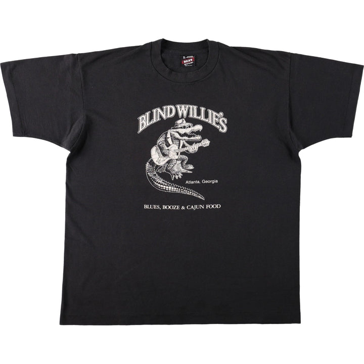 90'S Fruit of the Loom Best Printed T-shirt, Made in USA, Men's XL, Vintage cotton black type Vintage Second Hand