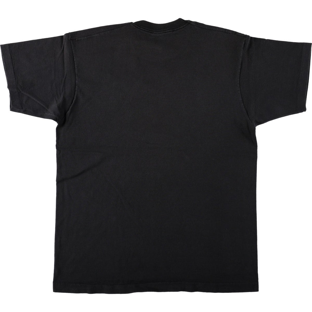 90'S Fruit of the Loom print T-shirt, Made in USA, Men's XL cotton black type Vintage Second Hand