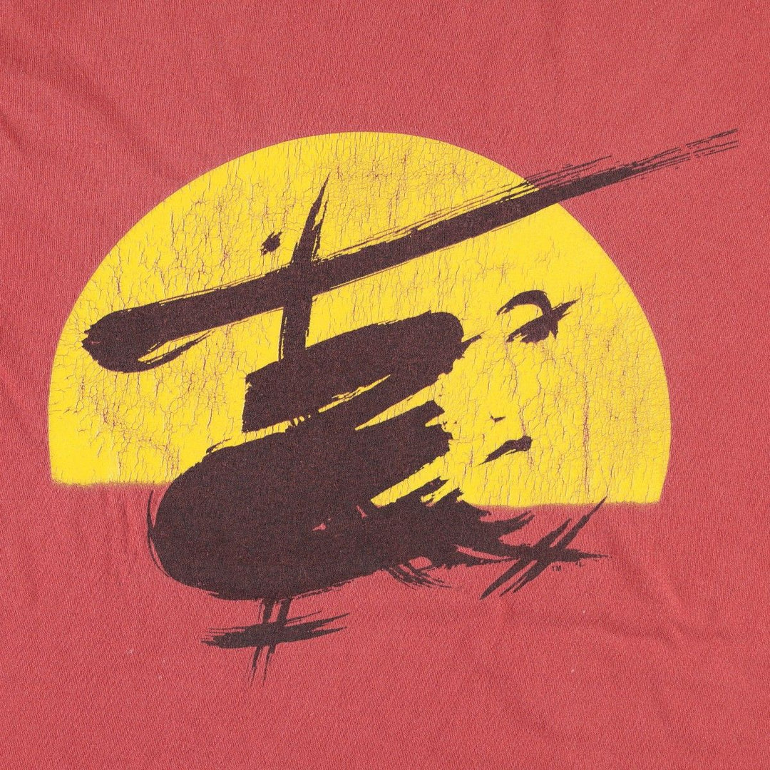 90'S Tennessee River Gold Print T-Shirt, Made in USA, Men's XL equivalent, Double-sided print cotton red type Vintage Second Hand