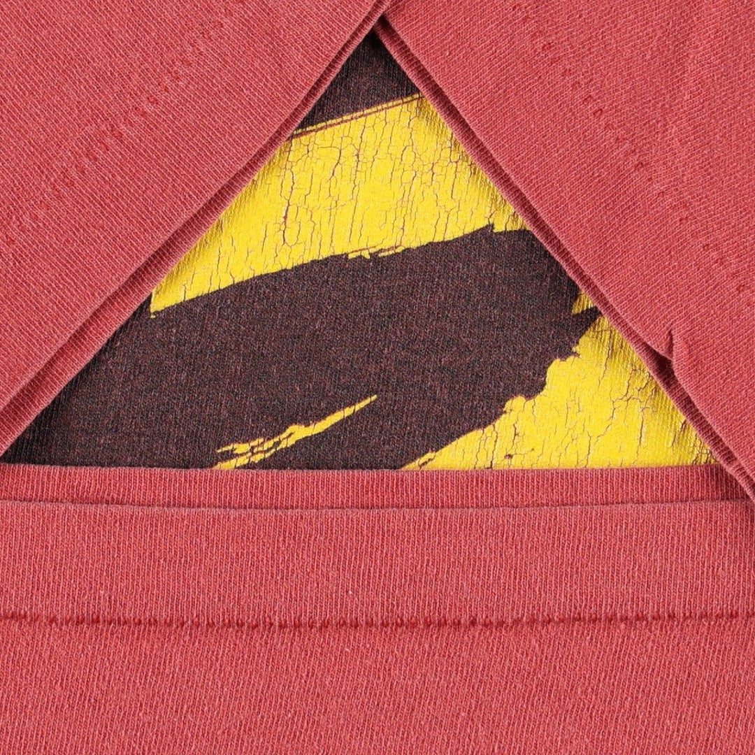 90'S Tennessee River Gold Print T-Shirt, Made in USA, Men's XL equivalent, Double-sided print cotton red type Vintage Second Hand