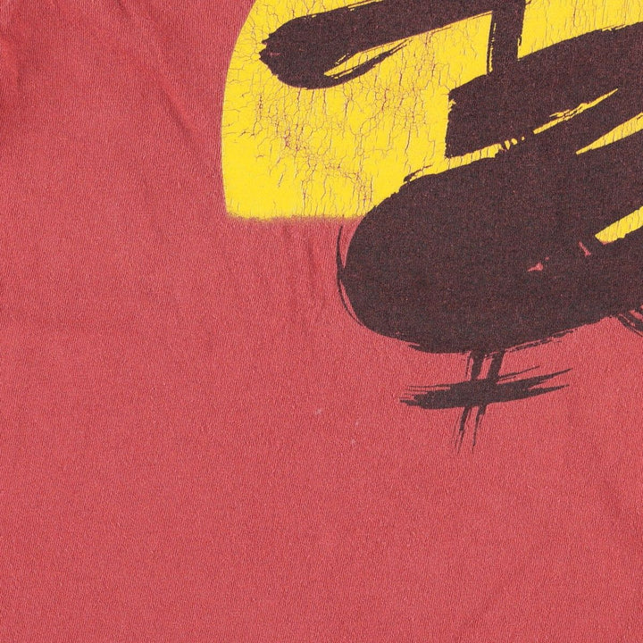 90'S Tennessee River Gold Print T-Shirt, Made in USA, Men's XL equivalent, Double-sided print cotton red type Vintage Second Hand