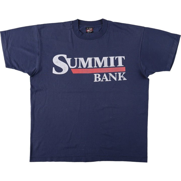 90'S Fruit of the Loom Best Advertising T-Shirt, Made in USA, Men's XL equivalent, Vintage cotton navy blue type Vintage Second Hand