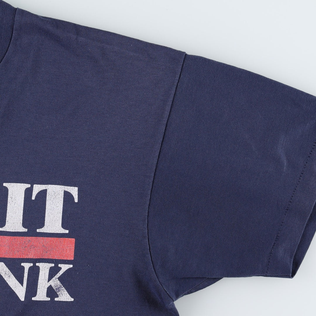 90'S Fruit of the Loom Best Advertising T-Shirt, Made in USA, Men's XL equivalent, Vintage cotton navy blue type Vintage Second Hand