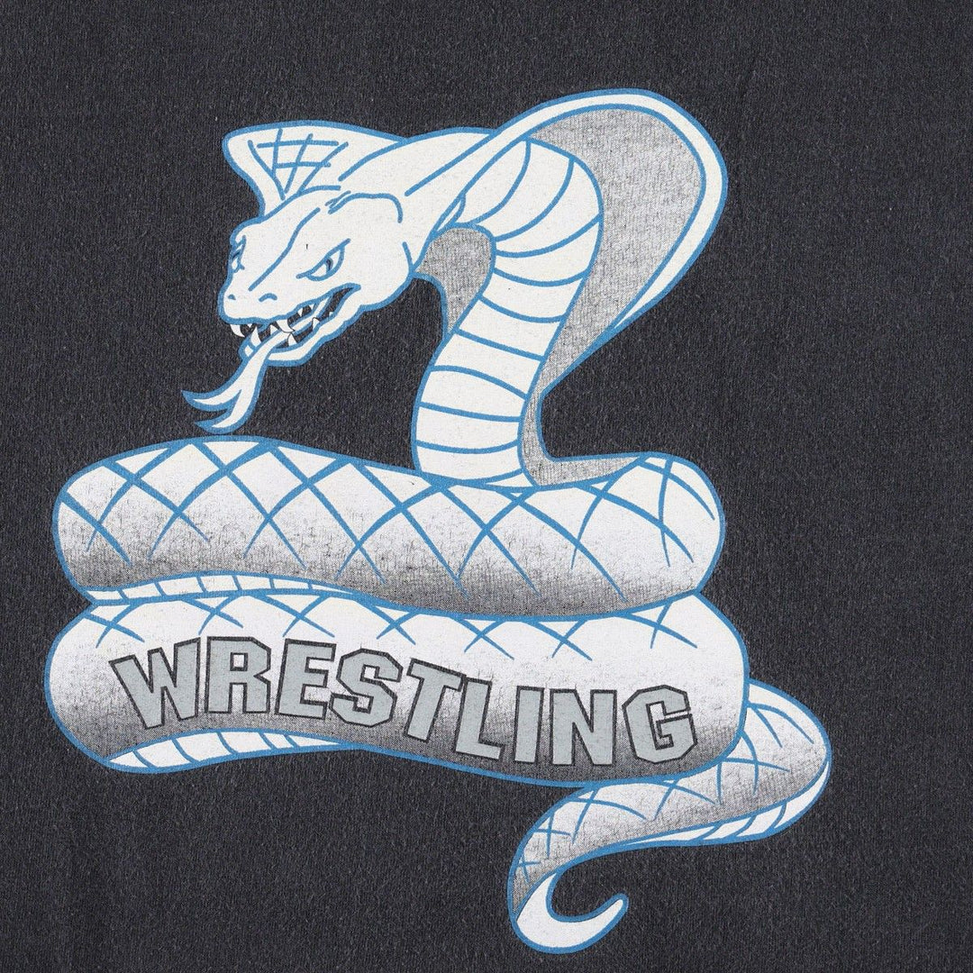 2000'S Hanes Heavyweight Snake Pattern Python Print T-Shirt, Men's XXL (approx.) cotton black type Vintage Second Hand