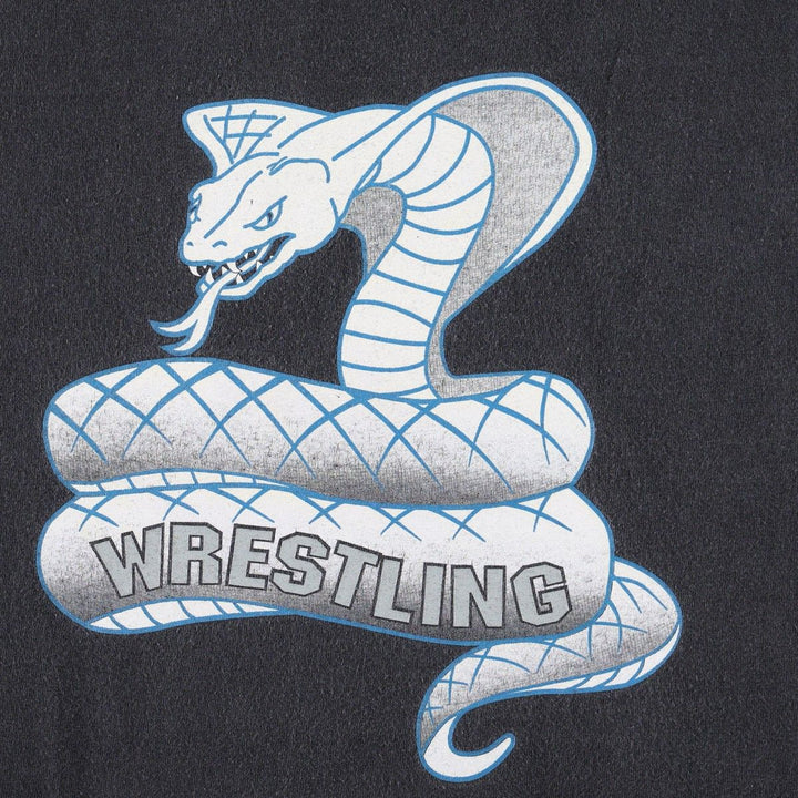 2000'S Hanes Heavyweight Snake Pattern Python Print T-Shirt, Men's XXL (approx.) cotton black type Vintage Second Hand