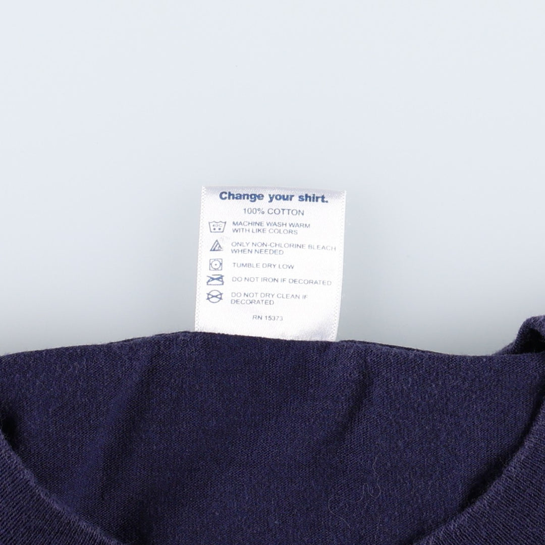 90'S Delta All-Over Print T-Shirt, Men's XXL (approx.), Vintage cotton navy blue type Vintage Second Hand