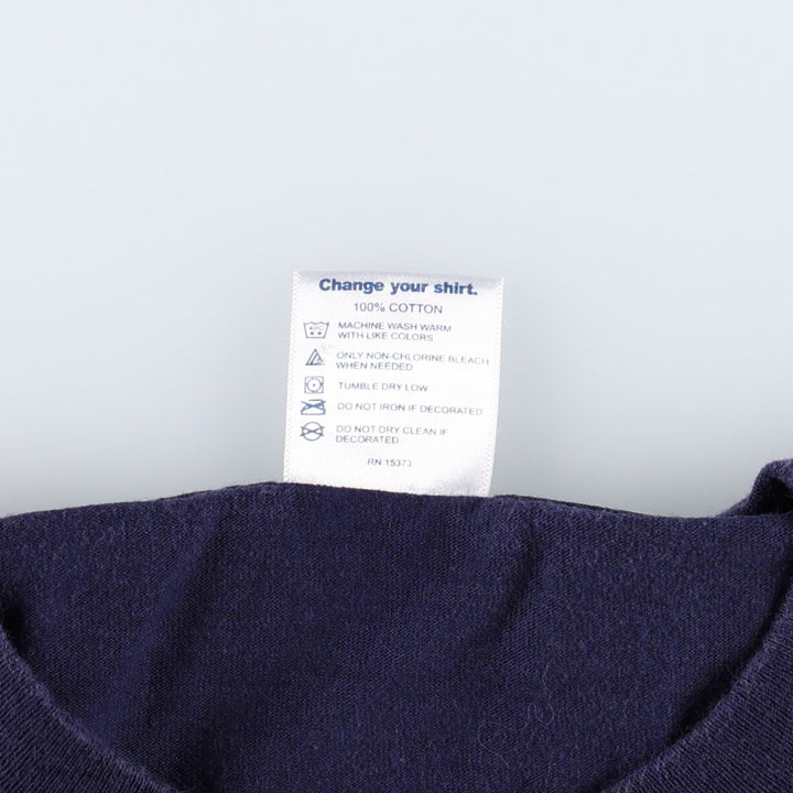 90'S Delta All-Over Print T-Shirt, Men's XXL (approx.), Vintage cotton navy blue type Vintage Second Hand