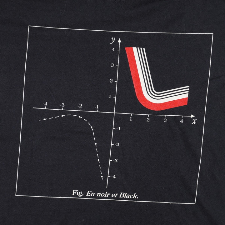Printed T-shirt, men's size XL unclear black type Vintage Second Hand
