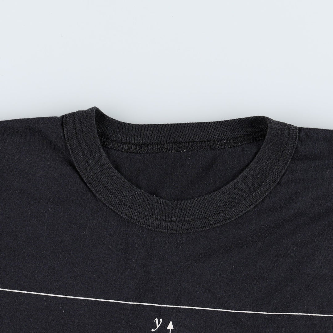 Printed T-shirt, men's size XL unclear black type Vintage Second Hand