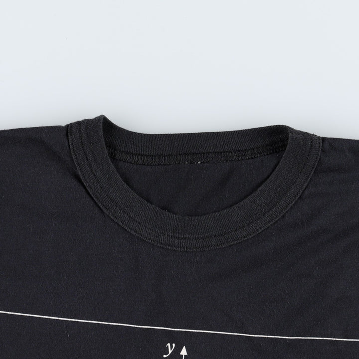 Printed T-shirt, men's size XL unclear black type Vintage Second Hand
