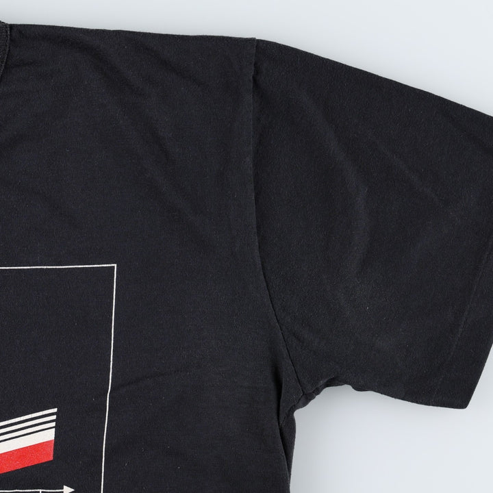 Printed T-shirt, men's size XL unclear black type Vintage Second Hand