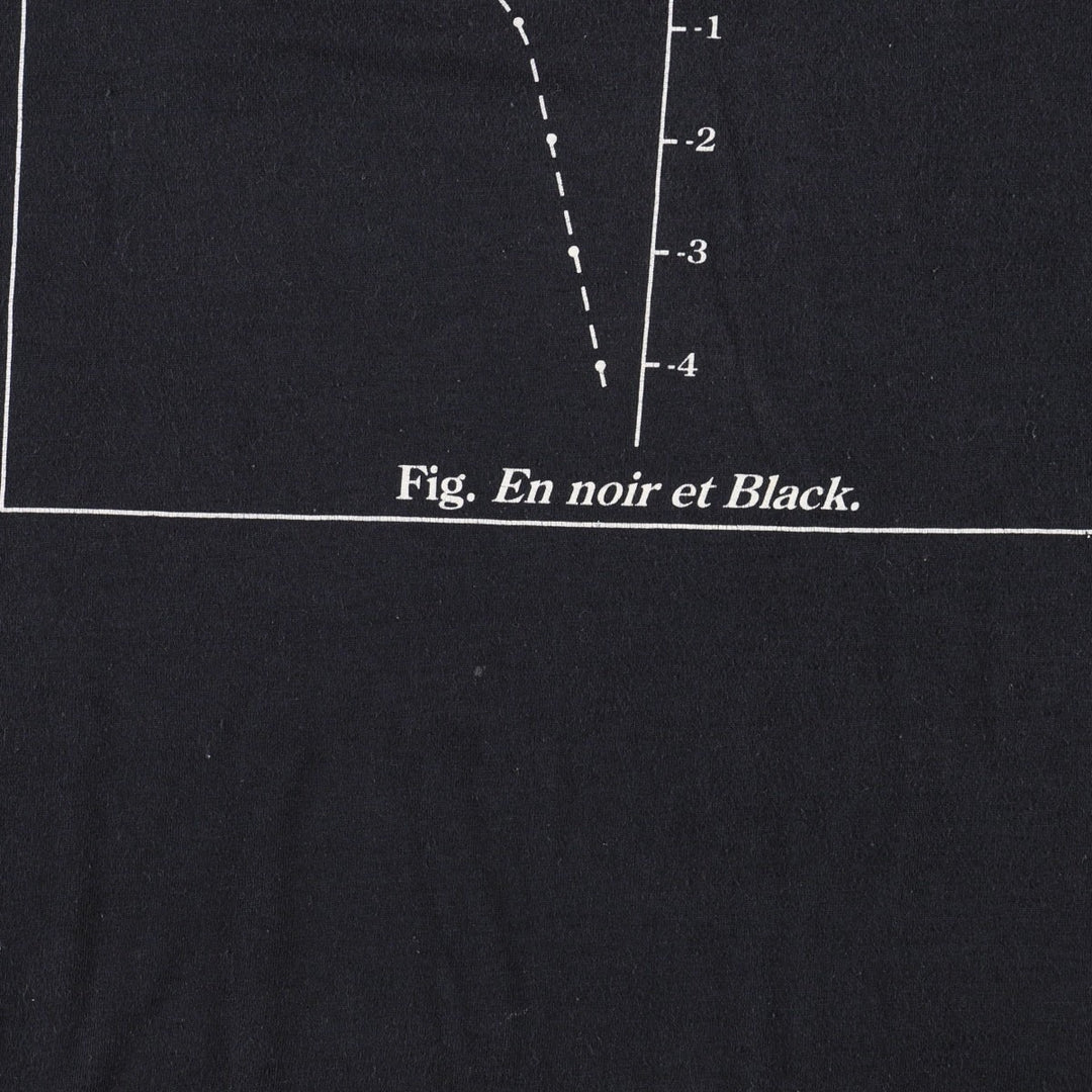Printed T-shirt, men's size XL unclear black type Vintage Second Hand