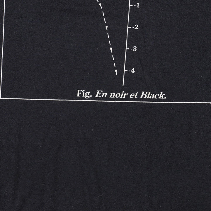 Printed T-shirt, men's size XL unclear black type Vintage Second Hand