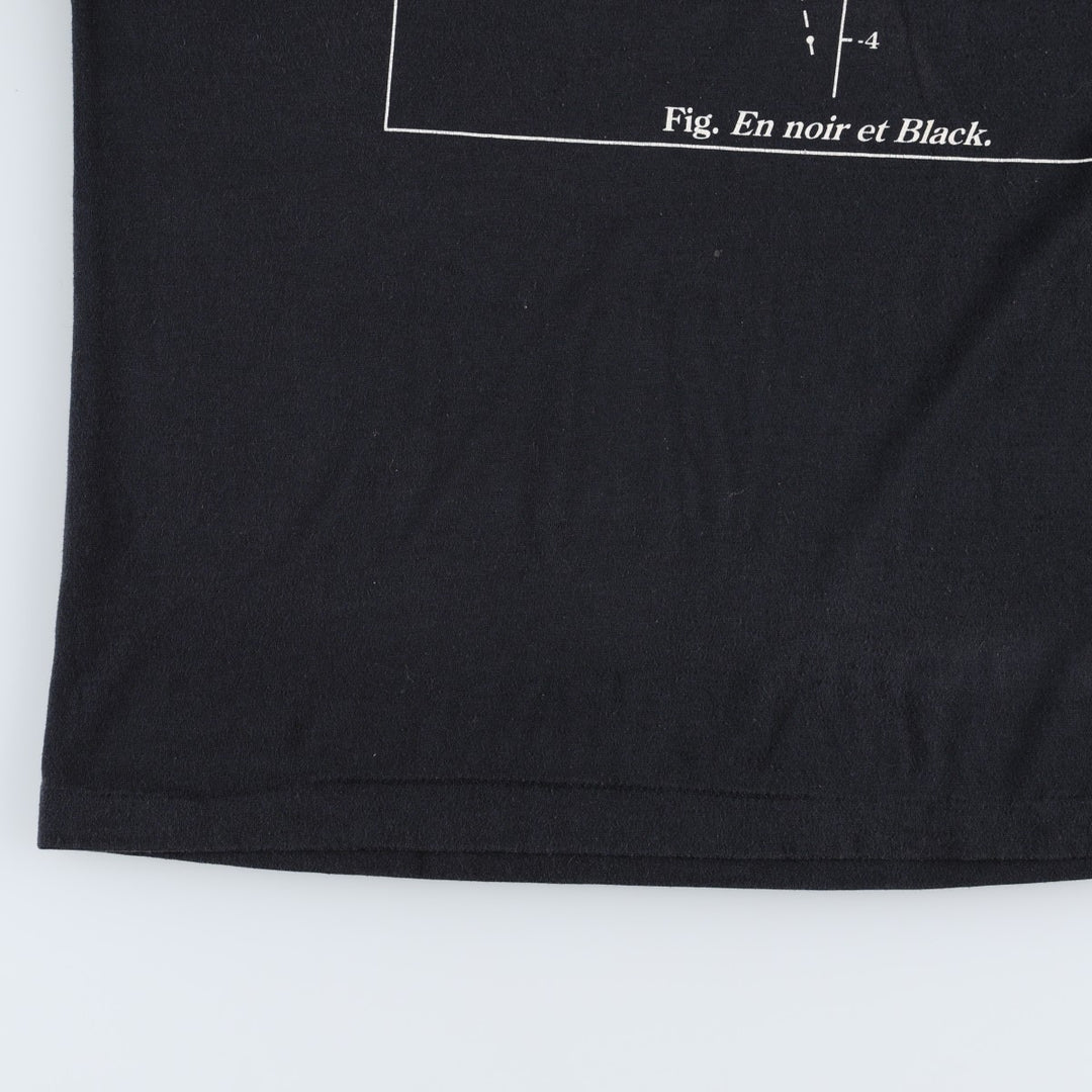 Printed T-shirt, men's size XL unclear black type Vintage Second Hand