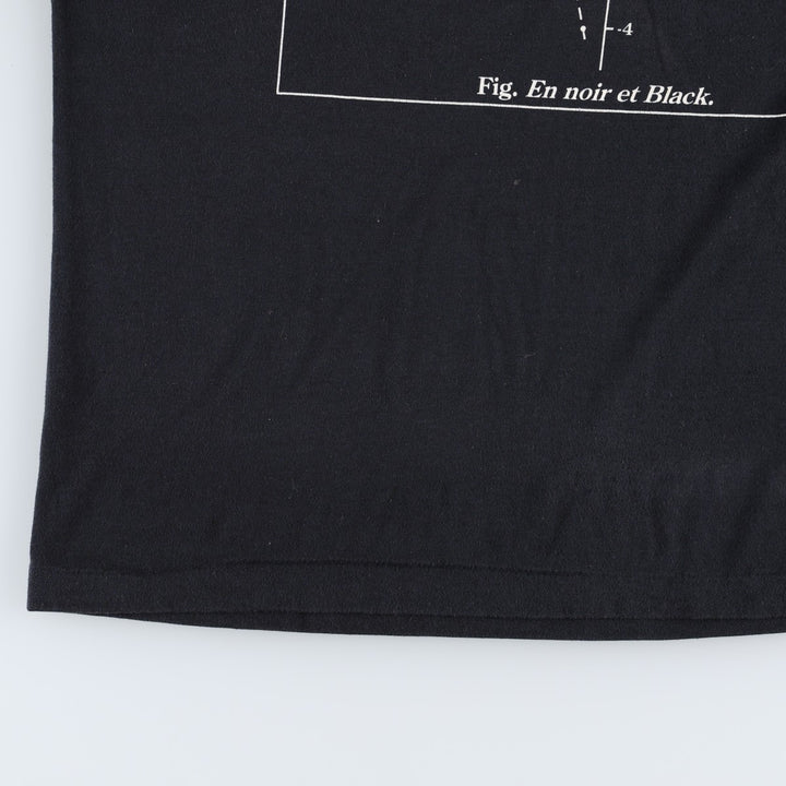 Printed T-shirt, men's size XL unclear black type Vintage Second Hand