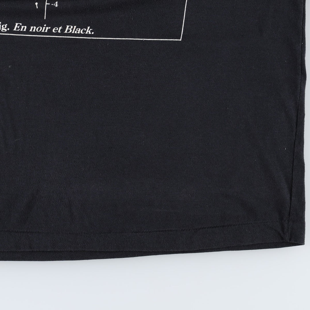 Printed T-shirt, men's size XL unclear black type Vintage Second Hand