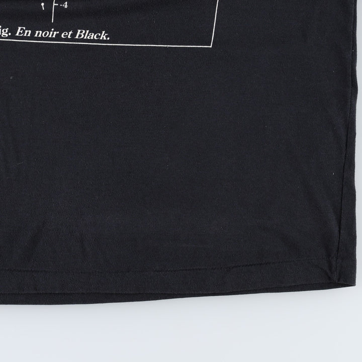 Printed T-shirt, men's size XL unclear black type Vintage Second Hand