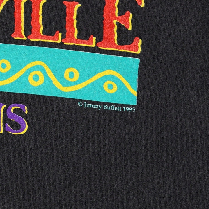 90'S Margaritaville Print T-Shirt, Men's XL (approx.), Vintage cotton black type Vintage Second Hand