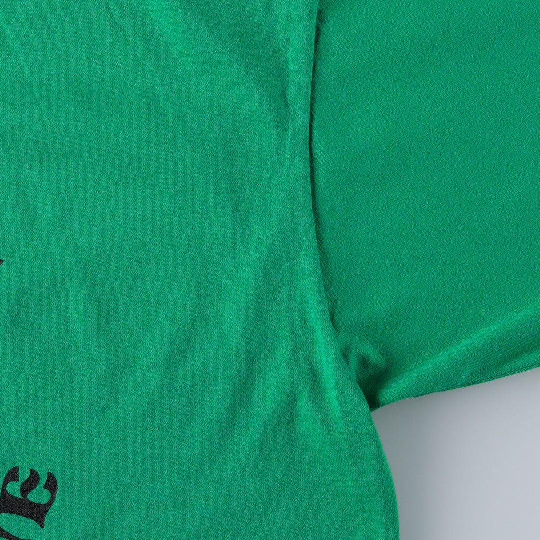 80'S Hanes Fifty-Fifty Blue Tag Dog Print T-Shirt, Made in USA, Men's XL equivalent, Vintage cotton green type Vintage Second Hand