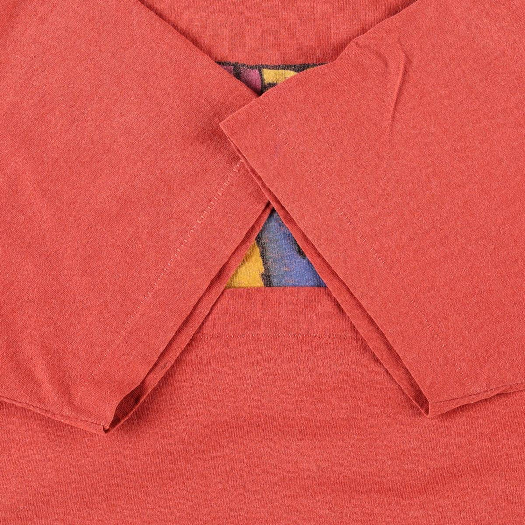 90'S TeamKID Wise Up! Print T-shirt, Men's Size L (approx.), Vintage unclear red type Vintage Second Hand