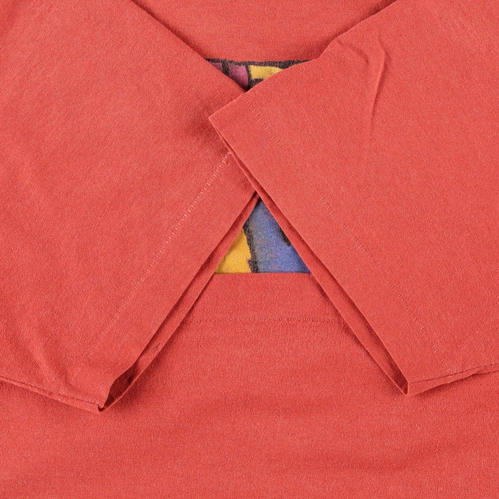 90'S TeamKID Wise Up! Print T-shirt, Men's Size L (approx.), Vintage unclear red type Vintage Second Hand