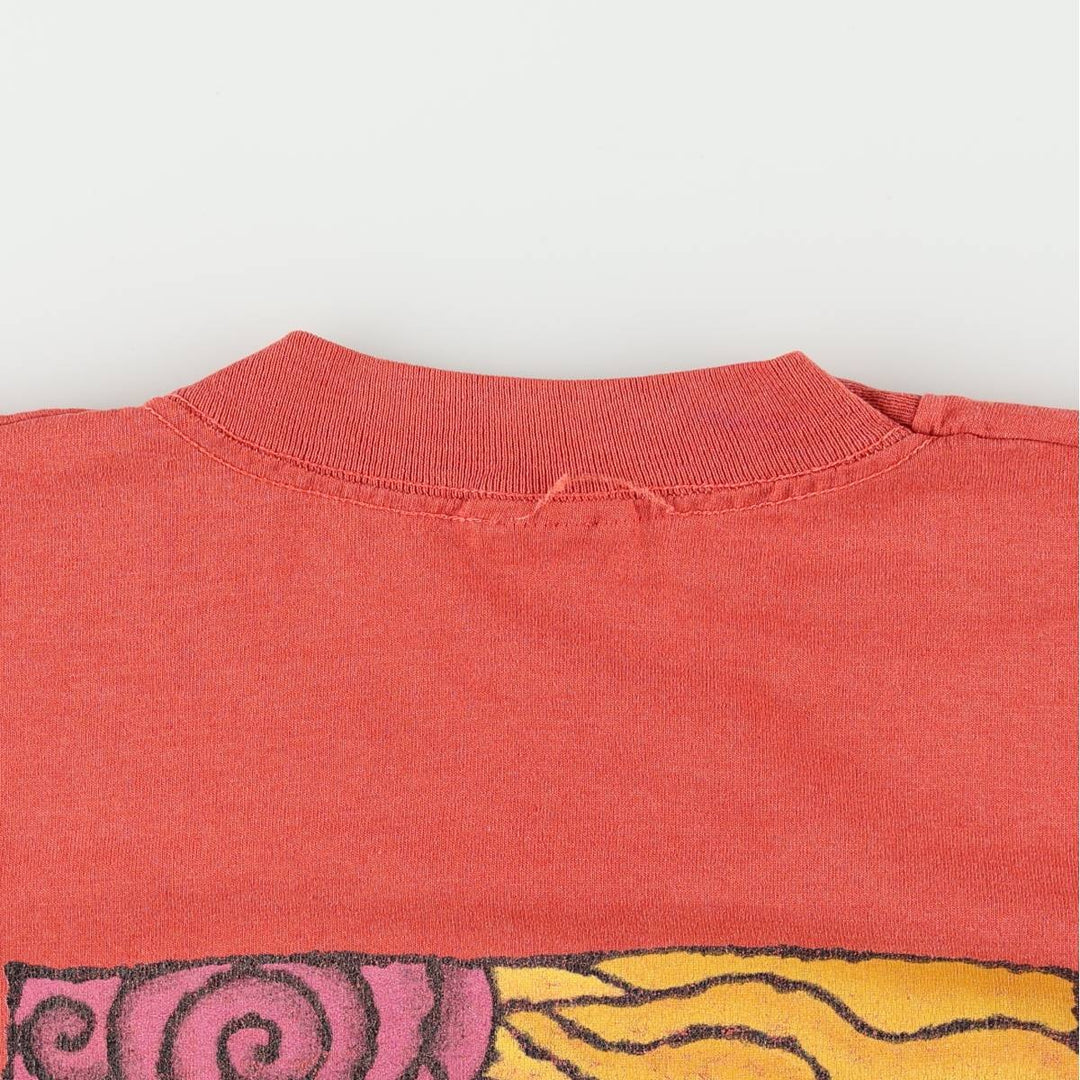 90'S TeamKID Wise Up! Print T-shirt, Men's Size L (approx.), Vintage unclear red type Vintage Second Hand