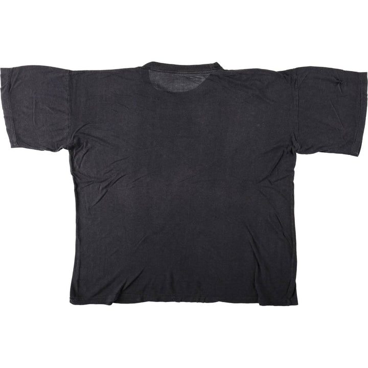 Printed T-shirt, Men's XL equivalent, Vintage unclear black type Vintage Second Hand