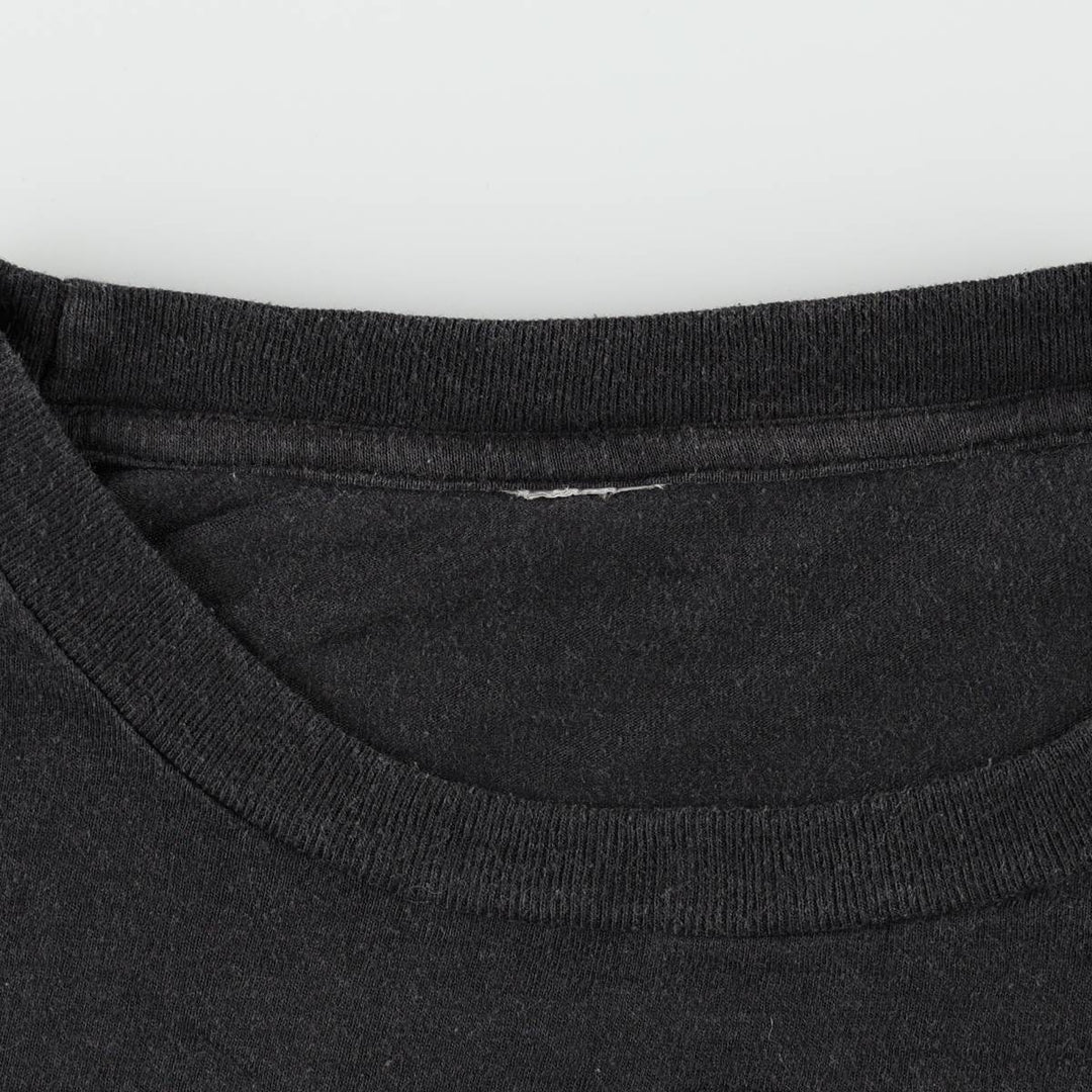 Printed T-shirt, Men's XL equivalent, Vintage unclear black type Vintage Second Hand