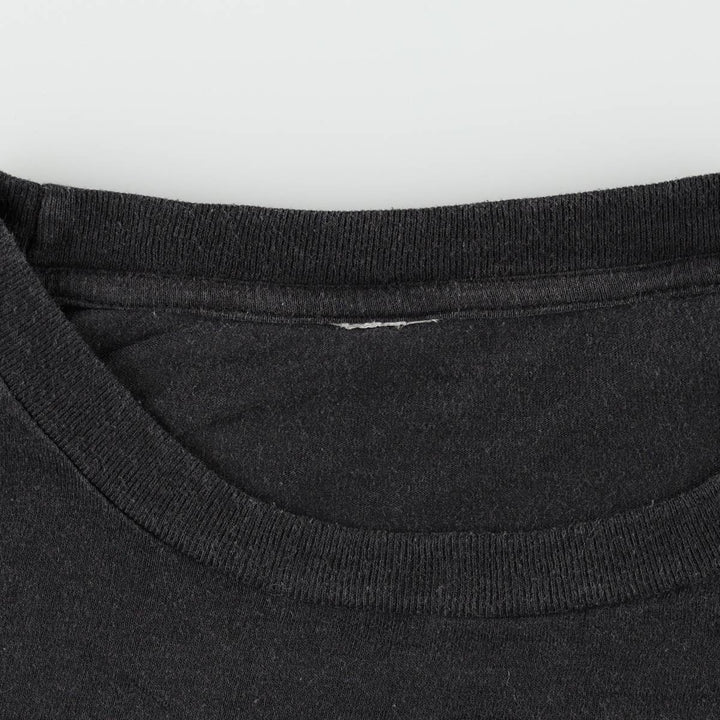 Printed T-shirt, Men's XL equivalent, Vintage unclear black type Vintage Second Hand