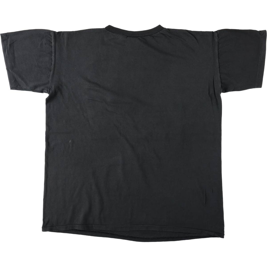 90'S GROUND CONTROL Print T-Shirt, Made in USA, Men's XL equivalent, Vintage cotton black type Vintage Second Hand