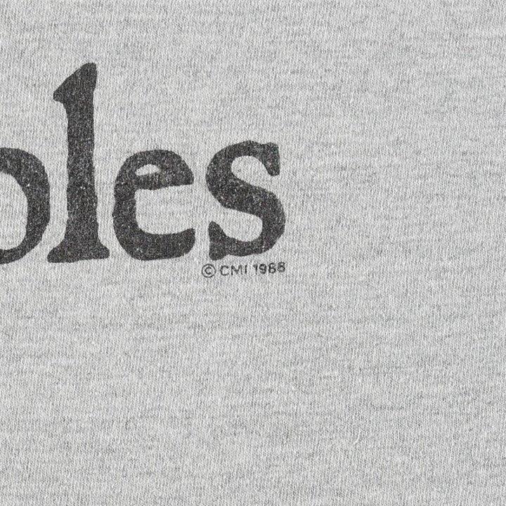 80'S Hanes Poly-Cotton Blue Tag Les Miserables Print T-Shirt, Made in USA, Men's XL Equivalent, Vintage cotton gray type Vintage Second Hand