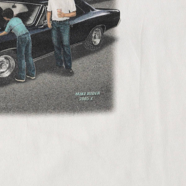 Hanes BEEFY-T IN-N-OUT BURGER Advertising T-Shirt, Men's XXL equivalent. cotton white type Vintage Second Hand