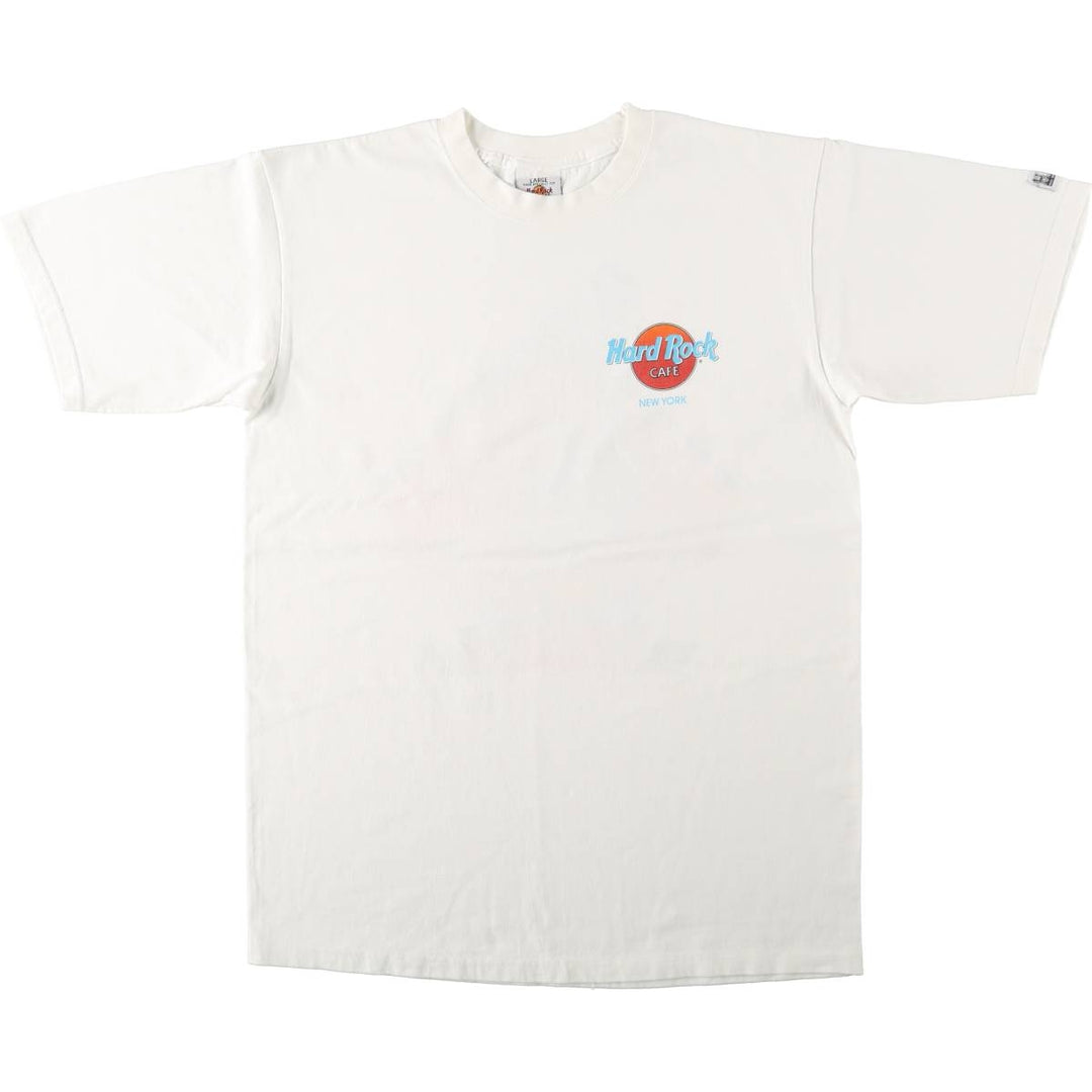 HARD ROCK CAFE Hard Rock Cafe Advertising T-shirt Made in USA Men's L size cotton white type Vintage Second Hand