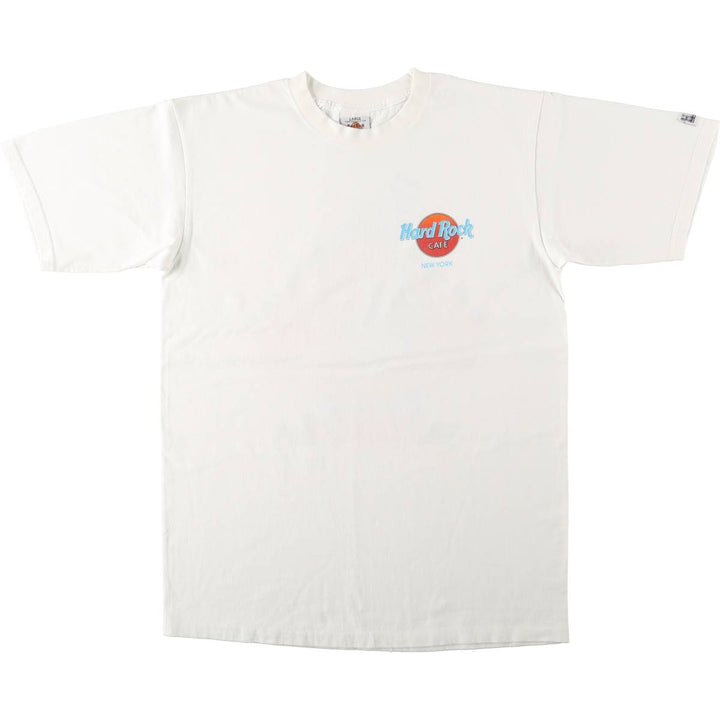 HARD ROCK CAFE Hard Rock Cafe Advertising T-shirt Made in USA Men's L size cotton white type Vintage Second Hand