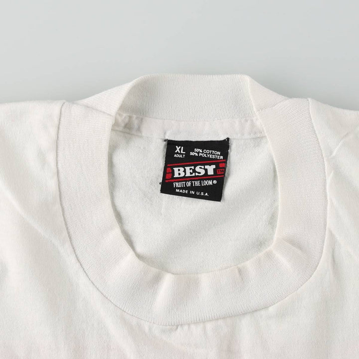 90'S Fruit of the Loom BEST SHONEY'S Advertising T-Shirt, Made in USA, Men's XL equivalent, Vintage cotton white type Vintage Second Hand