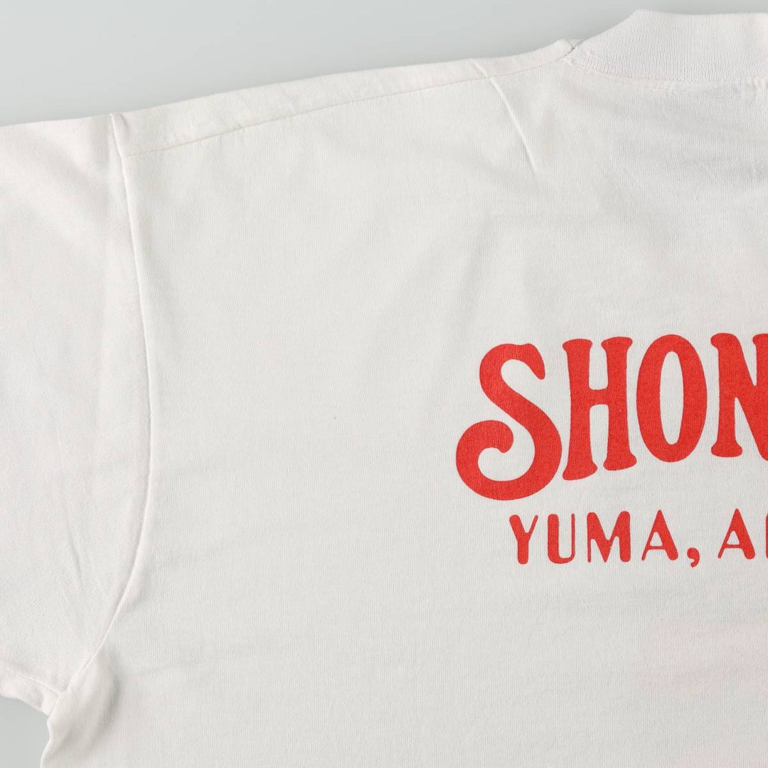 90'S Fruit of the Loom BEST SHONEY'S Advertising T-Shirt, Made in USA, Men's XL equivalent, Vintage cotton white type Vintage Second Hand