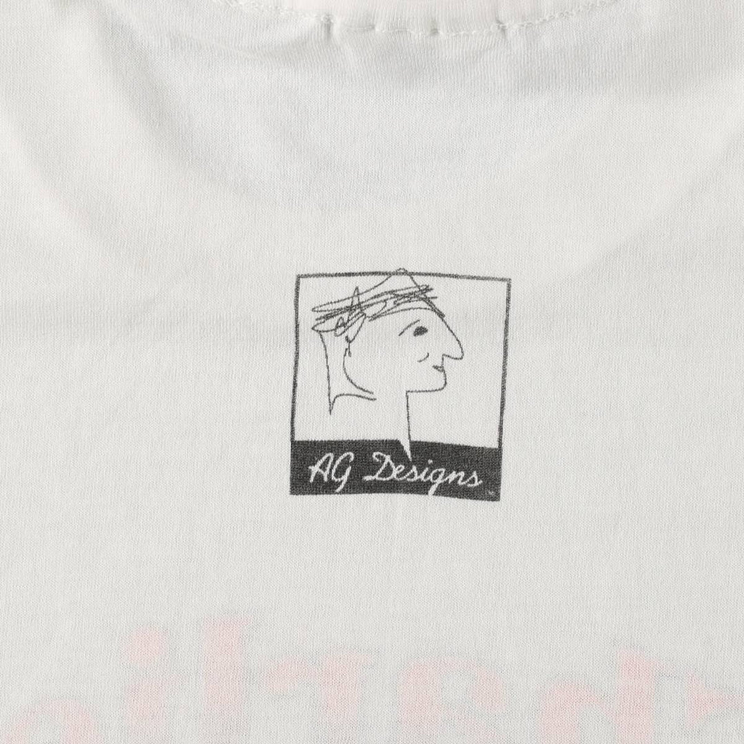 90'S Tee Jays selec-T Charlie's Advertising T-Shirt Made in USA Men's L equivalent Vintage polyester white type Vintage Second Hand
