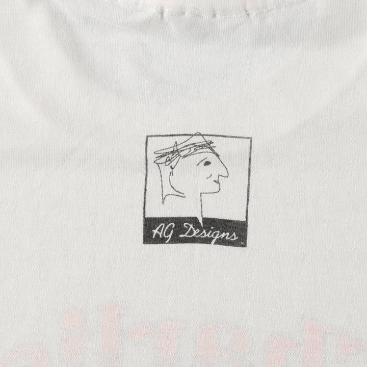 90'S Tee Jays selec-T Charlie's Advertising T-Shirt Made in USA Men's L equivalent Vintage polyester white type Vintage Second Hand