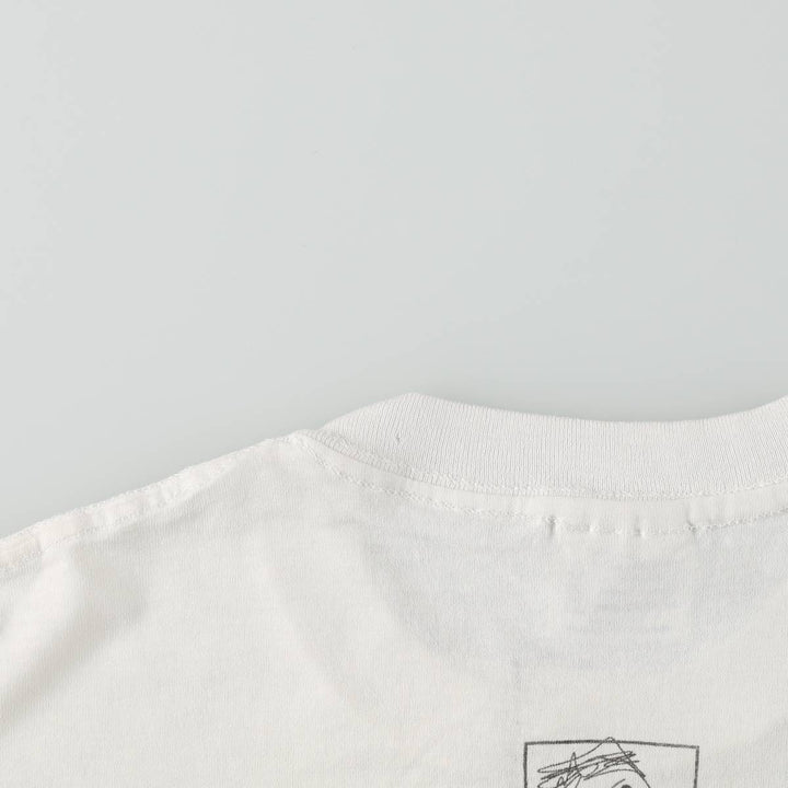 90'S Tee Jays selec-T Charlie's Advertising T-Shirt Made in USA Men's L equivalent Vintage polyester white type Vintage Second Hand