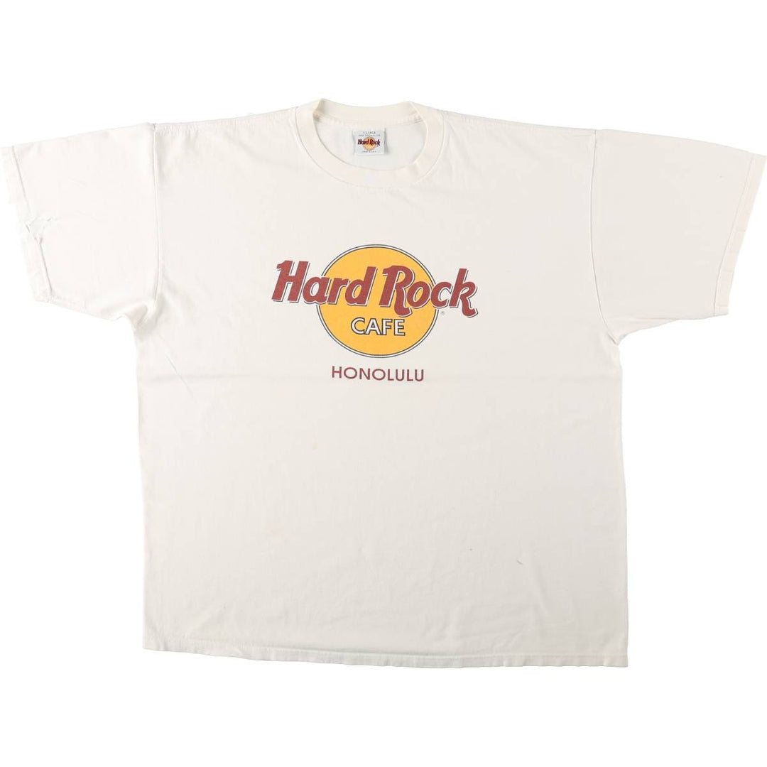 HARD ROCK CAFE Hard Rock Cafe Advertising T-shirt Made in USA Men's XL cotton white type Vintage Second Hand