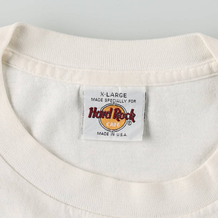 HARD ROCK CAFE Hard Rock Cafe Advertising T-shirt Made in USA Men's XL cotton white type Vintage Second Hand