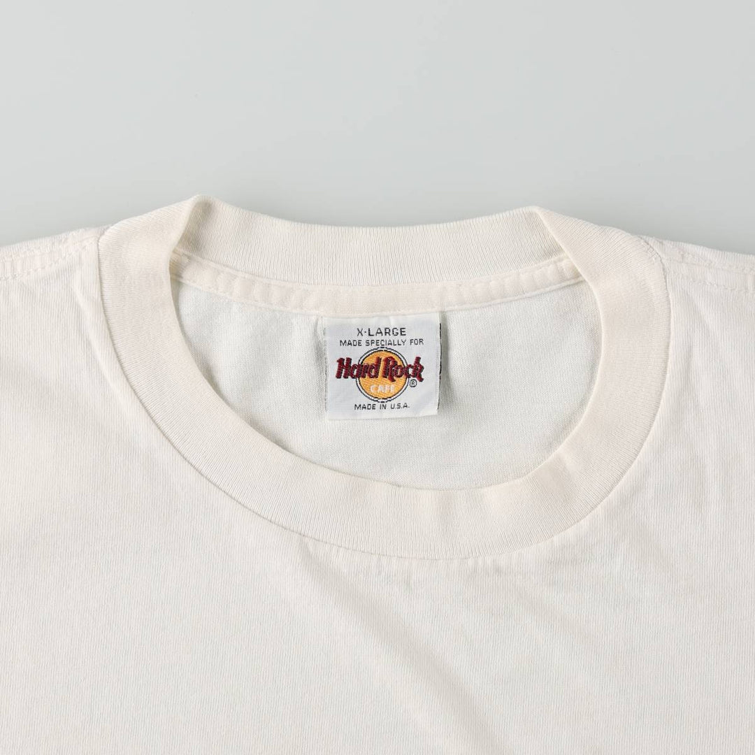 HARD ROCK CAFE Hard Rock Cafe Advertising T-shirt Made in USA Men's XL cotton white type Vintage Second Hand