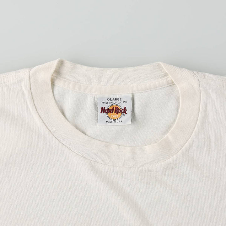 HARD ROCK CAFE Hard Rock Cafe Advertising T-shirt Made in USA Men's XL cotton white type Vintage Second Hand