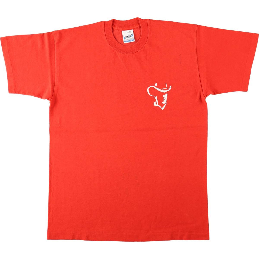 90'S SCREEN STARS Printed T-shirt, Men's, Size L, Vintage cotton red type Vintage Second Hand