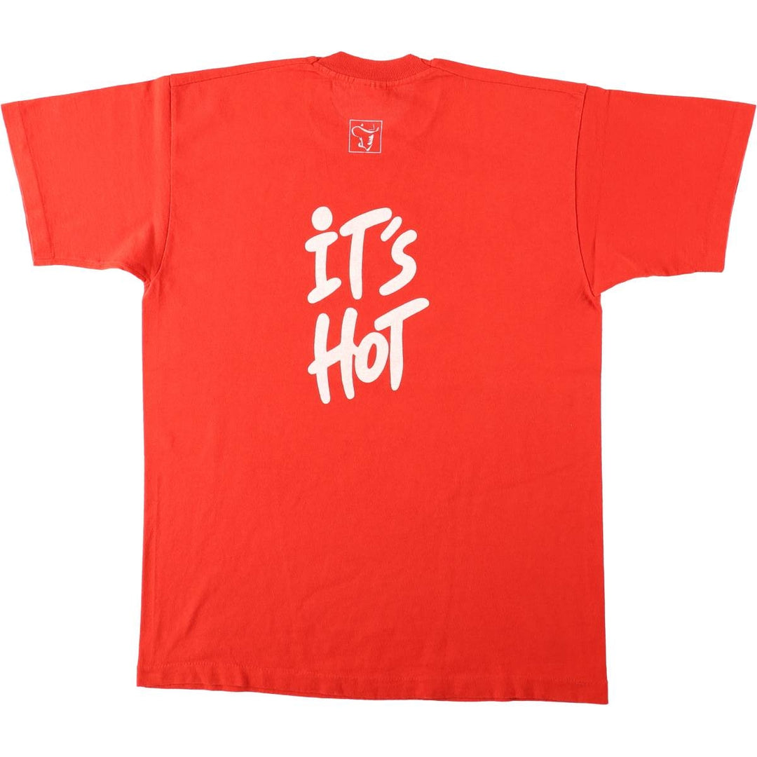 90'S SCREEN STARS Printed T-shirt, Men's, Size L, Vintage cotton red type Vintage Second Hand