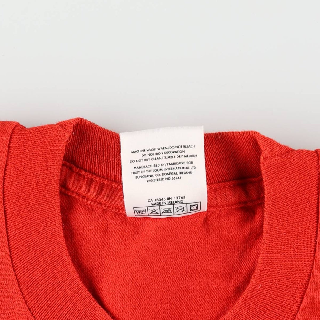 90'S SCREEN STARS Printed T-shirt, Men's, Size L, Vintage cotton red type Vintage Second Hand