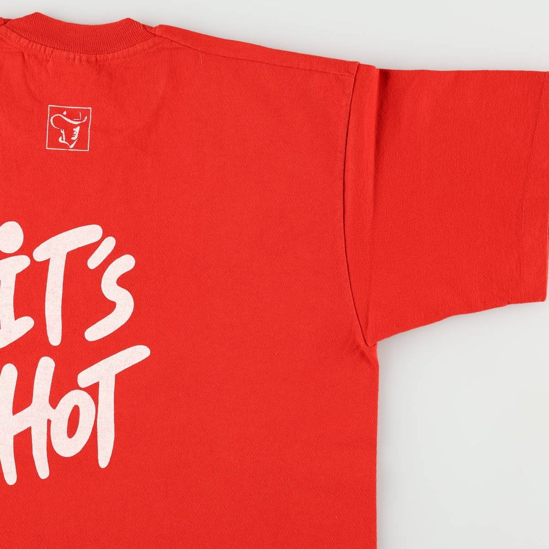 90'S SCREEN STARS Printed T-shirt, Men's, Size L, Vintage cotton red type Vintage Second Hand